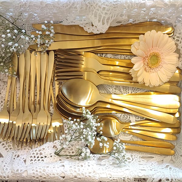 Miniature Couverts dorés